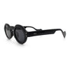 Retro Nerdy Hipster Round Thick Horn Rim Plastic Keyhole Sunglasses