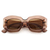 Womens Mod Thick Beveled Plastic Retro Glamorous Sunglasses