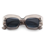 Womens Mod Thick Beveled Plastic Retro Glamorous Sunglasses