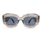 Womens Mod Thick Beveled Plastic Retro Glamorous Sunglasses