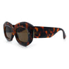 Womens Mod Thick Beveled Plastic Retro Glamorous Sunglasses