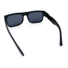 Locs Mens Bold Gothic Logo Thick Arm Horn Rim Gangster All Black Sunglasses