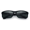 All Black Glass Lens Timeless Classic Narrow Rectangle Dad Shade Sunglasses