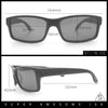All Black Glass Lens Timeless Classic Narrow Rectangle Dad Shade Sunglasses