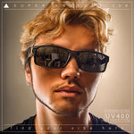 All Black Glass Lens Timeless Classic Narrow Rectangle Dad Shade Sunglasses