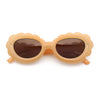 Womens Fluffy Cloud Shape Oval Plastic Sunglasses