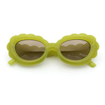 Womens Fluffy Cloud Shape Oval Plastic Sunglasses