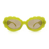 Womens Fluffy Cloud Shape Oval Plastic Sunglasses