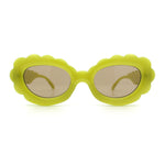 Womens Fluffy Cloud Shape Oval Plastic Sunglasses