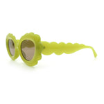 Womens Fluffy Cloud Shape Oval Plastic Sunglasses