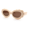 Womens Fluffy Cloud Shape Oval Plastic Sunglasses