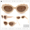 Womens Fluffy Cloud Shape Oval Plastic Sunglasses