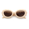 Womens Fluffy Cloud Shape Oval Plastic Sunglasses