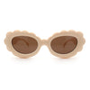 Womens Fluffy Cloud Shape Oval Plastic Sunglasses