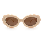 Womens Fluffy Cloud Shape Oval Plastic Sunglasses