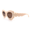Womens Fluffy Cloud Shape Oval Plastic Sunglasses