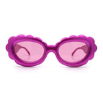 Womens Fluffy Cloud Shape Oval Plastic Sunglasses
