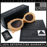 Womens Fluffy Cloud Shape Oval Plastic Sunglasses
