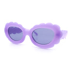 Womens Fluffy Cloud Shape Oval Plastic Sunglasses