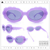 Womens Fluffy Cloud Shape Oval Plastic Sunglasses