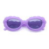 Womens Fluffy Cloud Shape Oval Plastic Sunglasses