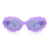 Womens Fluffy Cloud Shape Oval Plastic Sunglasses