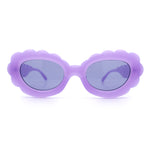 Womens Fluffy Cloud Shape Oval Plastic Sunglasses