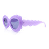Womens Fluffy Cloud Shape Oval Plastic Sunglasses
