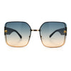 Womens Metal Frame Rimless Oversized Luxury Fashion Butterfly Sunglasses