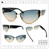 Womens Metal Frame Rimless Oversized Luxury Fashion Cat Eye Sunglasses