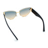 Womens Metal Frame Rimless Oversized Luxury Fashion Cat Eye Sunglasses