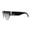 Womens Metal Frame Rimless Oversized Luxury Fashion Cat Eye Sunglasses