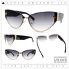 Womens Metal Frame Rimless Oversized Luxury Fashion Cat Eye Sunglasses