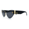Womens Metal Frame Rimless Oversized Luxury Fashion Cat Eye Sunglasses