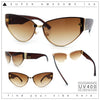 Womens Metal Frame Rimless Oversized Luxury Fashion Cat Eye Sunglasses