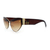 Womens Metal Frame Rimless Oversized Luxury Fashion Cat Eye Sunglasses