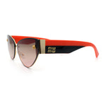 Womens Metal Frame Rimless Oversized Luxury Fashion Cat Eye Sunglasses