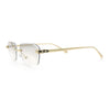 Luxury Gangster Rimless Jaguar Head Hinge Showy Sunglasses