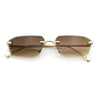Luxury Gangster Rimless Jaguar Head Hinge Showy Sunglasses