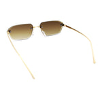 Luxury Gangster Rimless Jaguar Head Hinge Showy Sunglasses