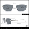 Luxury Gangster Rimless Jaguar Head Hinge Showy Sunglasses
