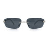 Luxury Gangster Rimless Jaguar Head Hinge Showy Sunglasses
