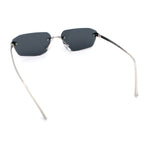 Luxury Gangster Rimless Jaguar Head Hinge Showy Sunglasses