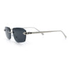 Luxury Gangster Rimless Jaguar Head Hinge Showy Sunglasses