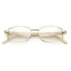 Luxury 90s Gangster Narrow Rectangle Jaguar Head Hinge Sunglasses