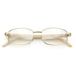 Luxury 90s Gangster Narrow Rectangle Jaguar Head Hinge Sunglasses