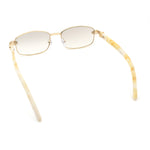 Luxury 90s Gangster Narrow Rectangle Jaguar Head Hinge Sunglasses