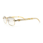 Luxury 90s Gangster Narrow Rectangle Jaguar Head Hinge Sunglasses