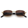 Luxury 90s Gangster Narrow Rectangle Jaguar Head Hinge Sunglasses