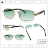Luxury 90s Gangster Narrow Rectangle Jaguar Head Hinge Sunglasses